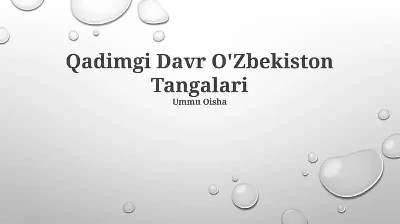 Qadimgi Davr O'Zbekiston Tangalari 1
