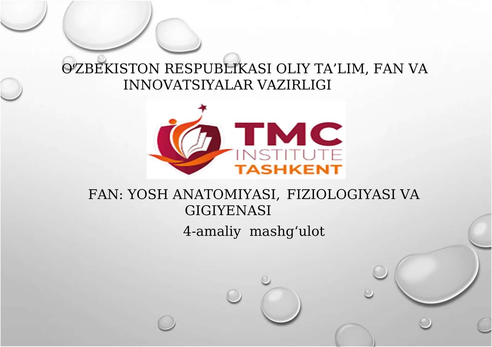 Kо‘rishо‘tkirligianiqlash. Ovqatlanishratsioninituzish 1