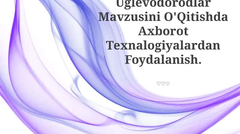 Uglevodorodlar Kimyosi 1
