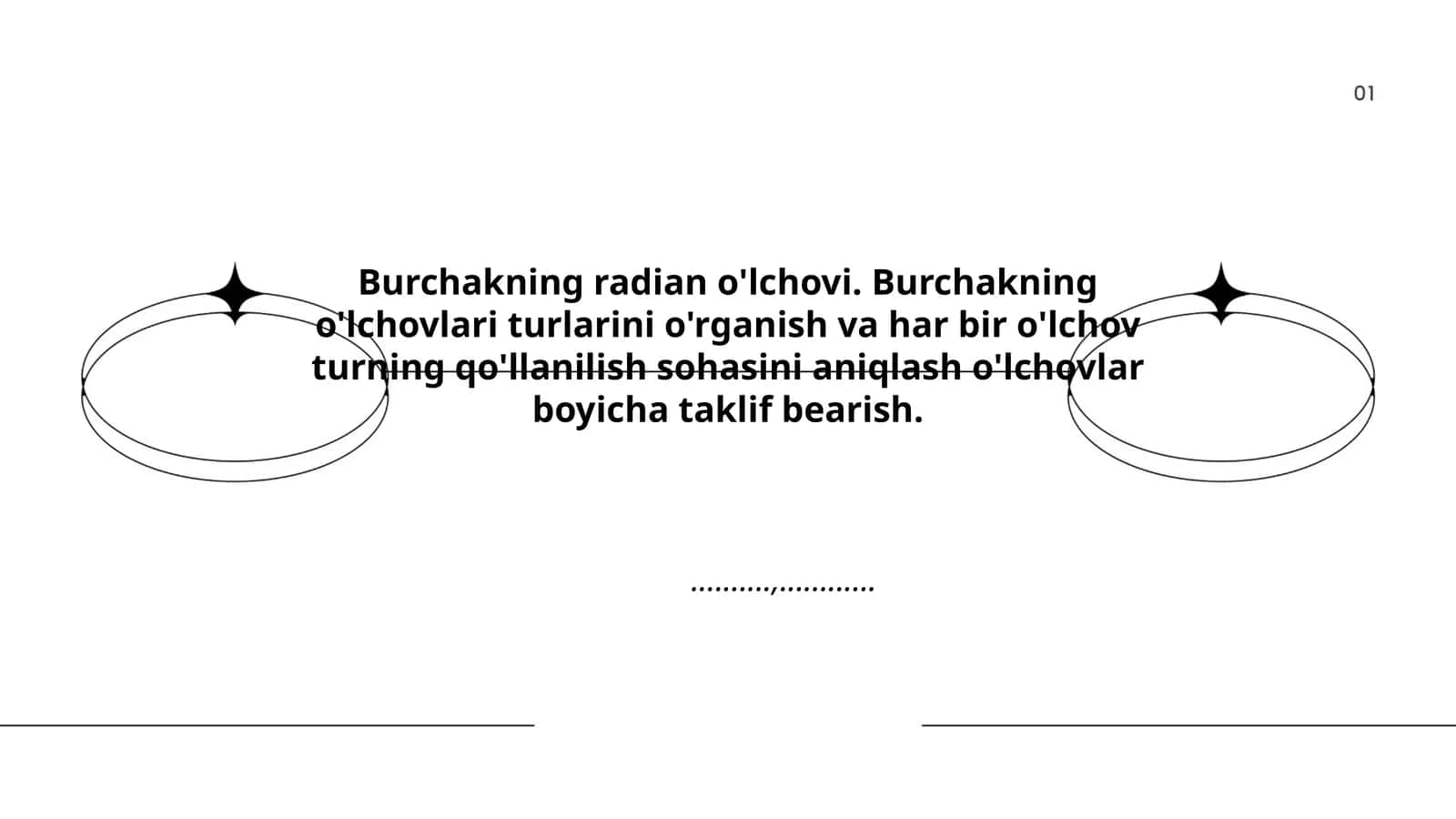 Burchakning radian o'lchovi 1