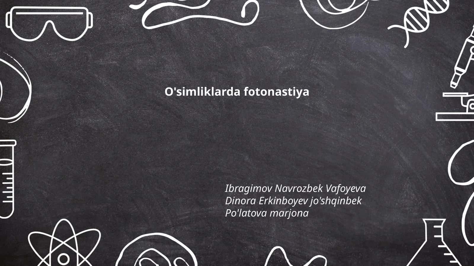 O'simliklarda fotonastiya 1
