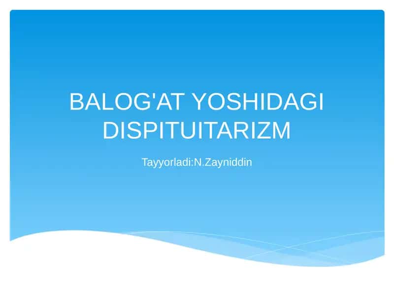 Balog'at yoshidagi dispituitarizm 1