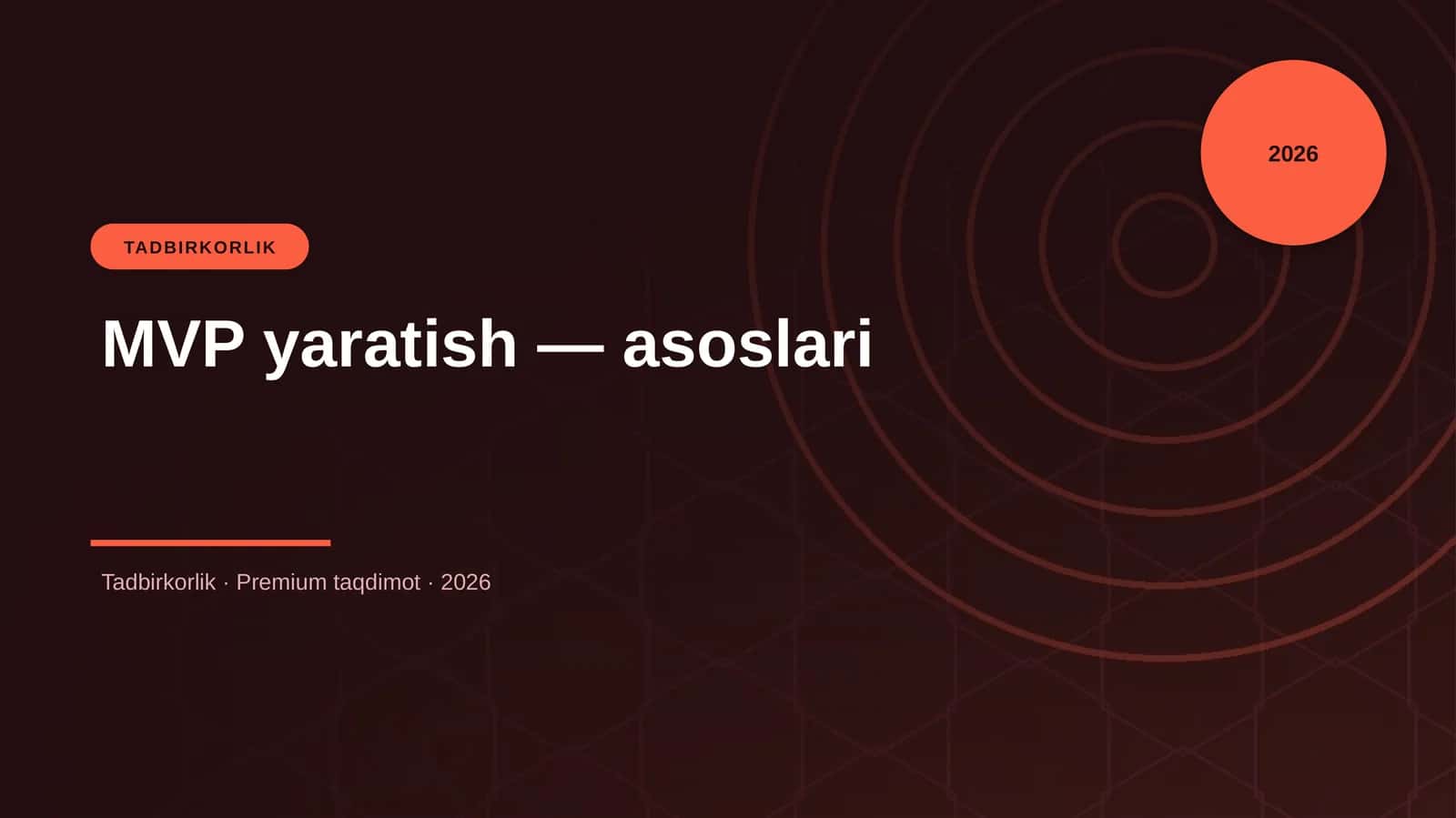 MVP yaratish — asoslari 1