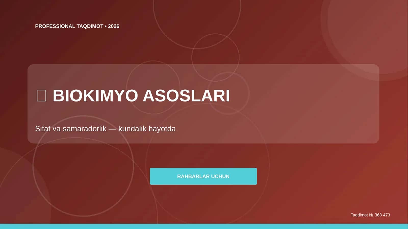 BIOKIMYO ASOSLARI 1