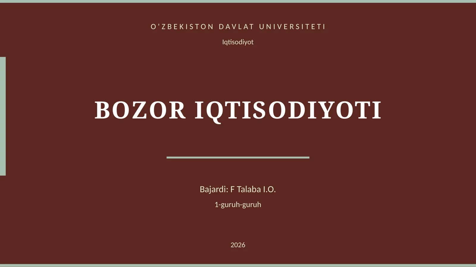 BOZOR IQTISODIYOTI 1