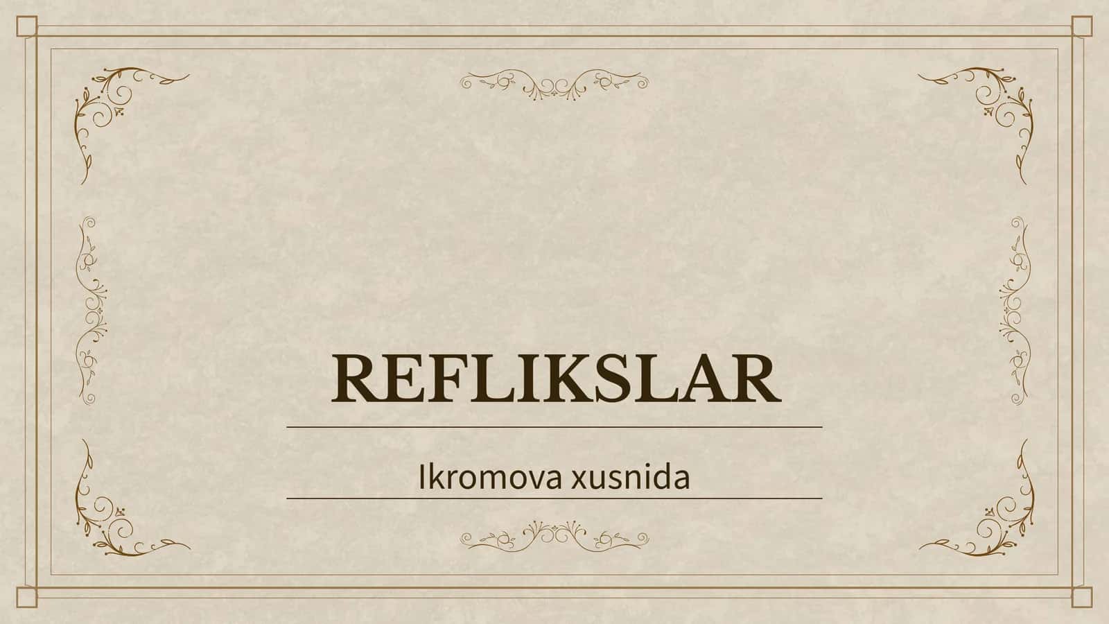 REFLIKSLAR 1