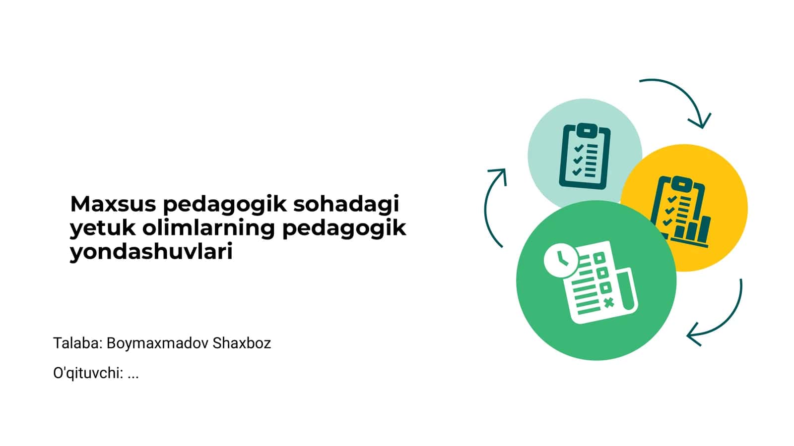 Maxsus pedagogik sohadagi yetuk olimlarning pedagogik yondashuvlari 1