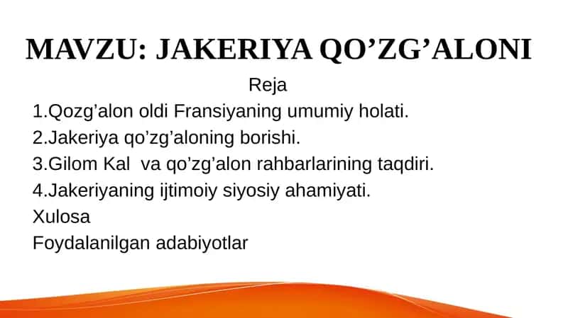 JAKERIYA QO’ZG’ALONI 1