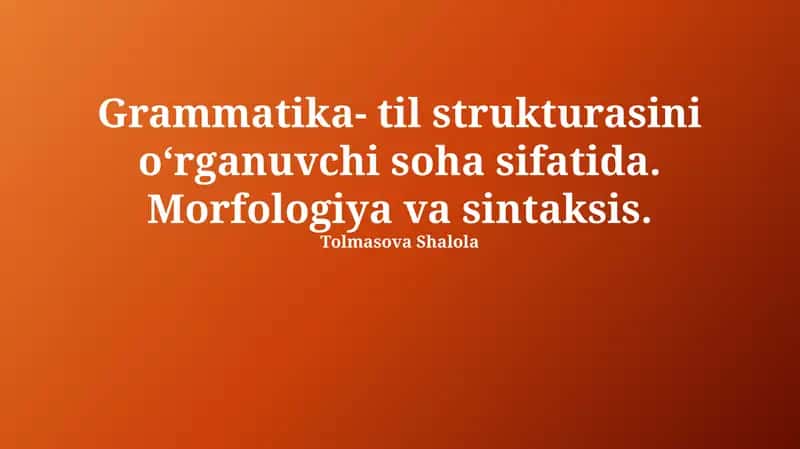 Grammatika 1