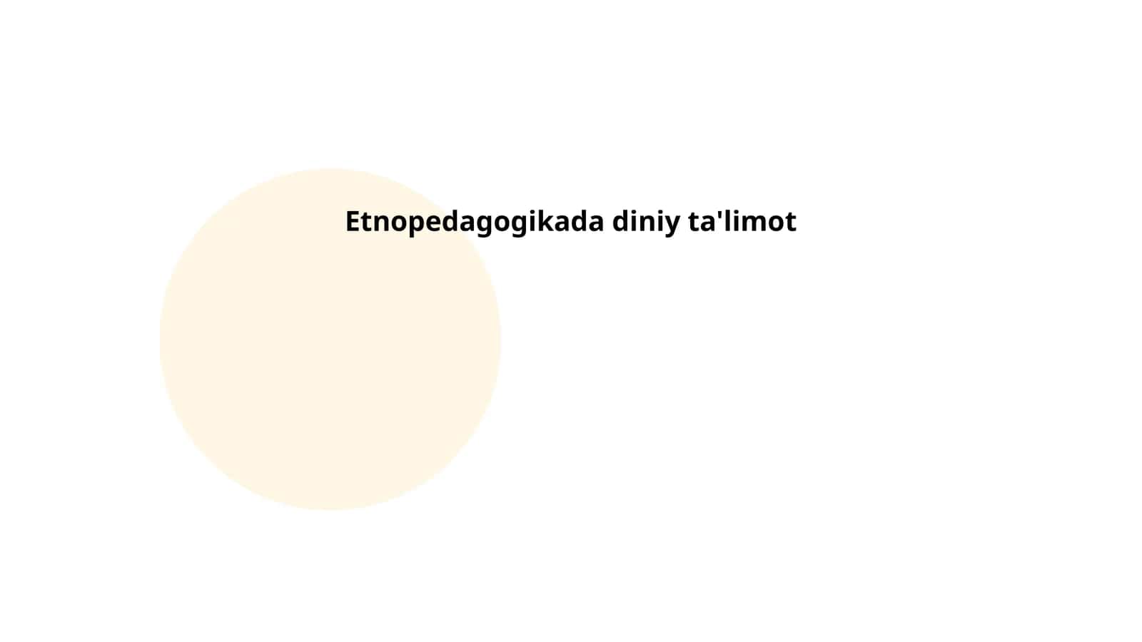 Etnopedagogikada diniy ta'limot 1