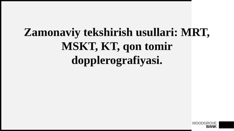 Zamonaviy tekshirish usullari 1