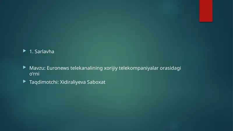 Euronews telekanali 1