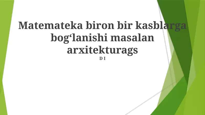Arxitektura Vizuallashtirishda Geometriya 1