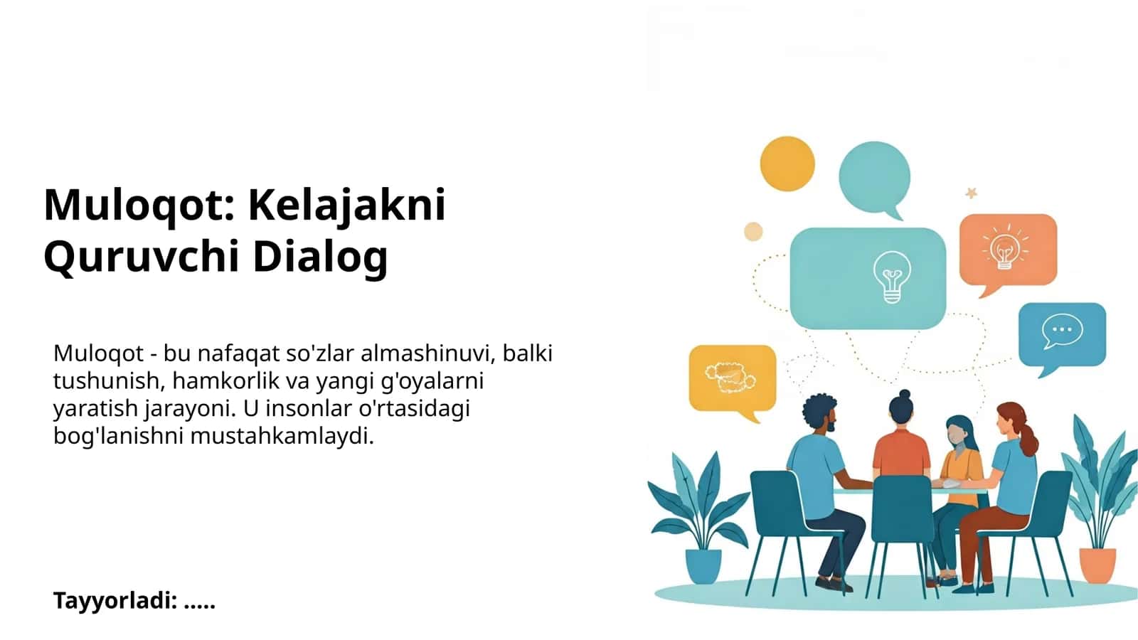 Muloqot: Kelajakni Quruvchi Dialog 1