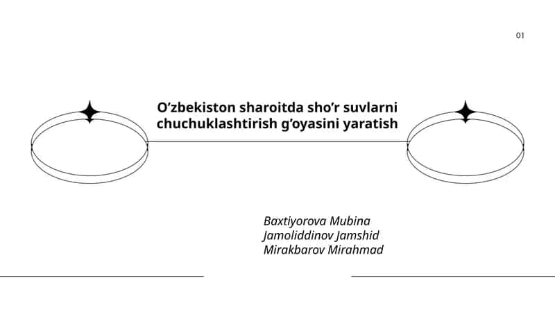 O’zbekiston sharoitda sho’r suvlarni chuchuklashtirish g’oyasini yaratish 1