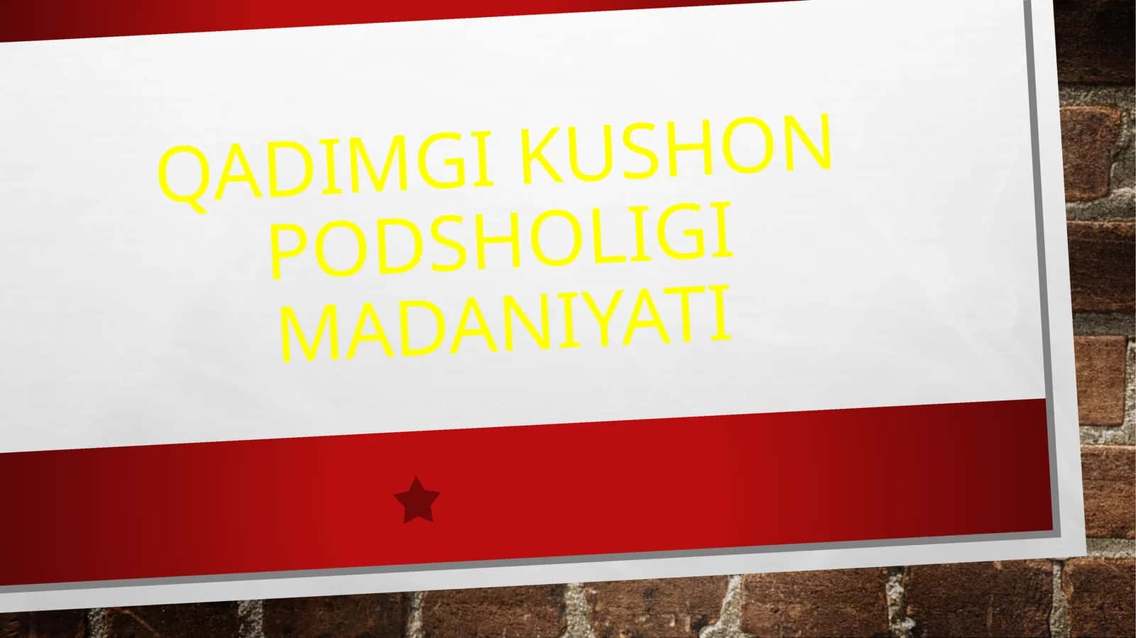 Qadimgi Kushon podsholigi madaniyati 1