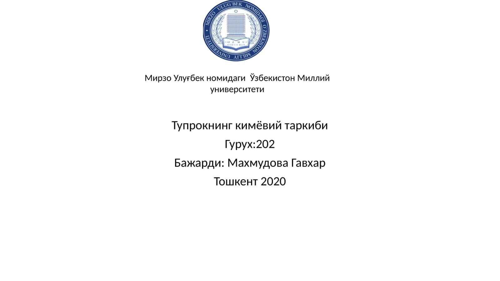 Tuproqning kimyoviy tarkibi 1