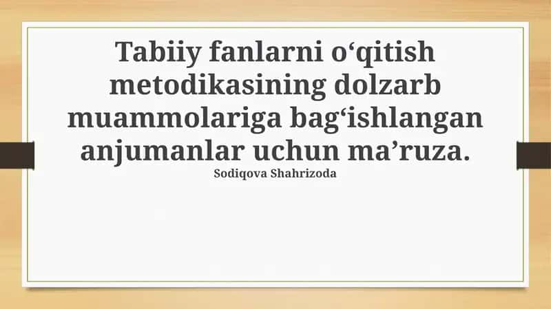 Eksperimental o'qitish va amaliy mashg'ulotlar 1