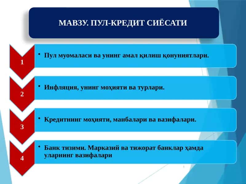 ПУЛ-КРЕДИТ СИЁСАТИ 1
