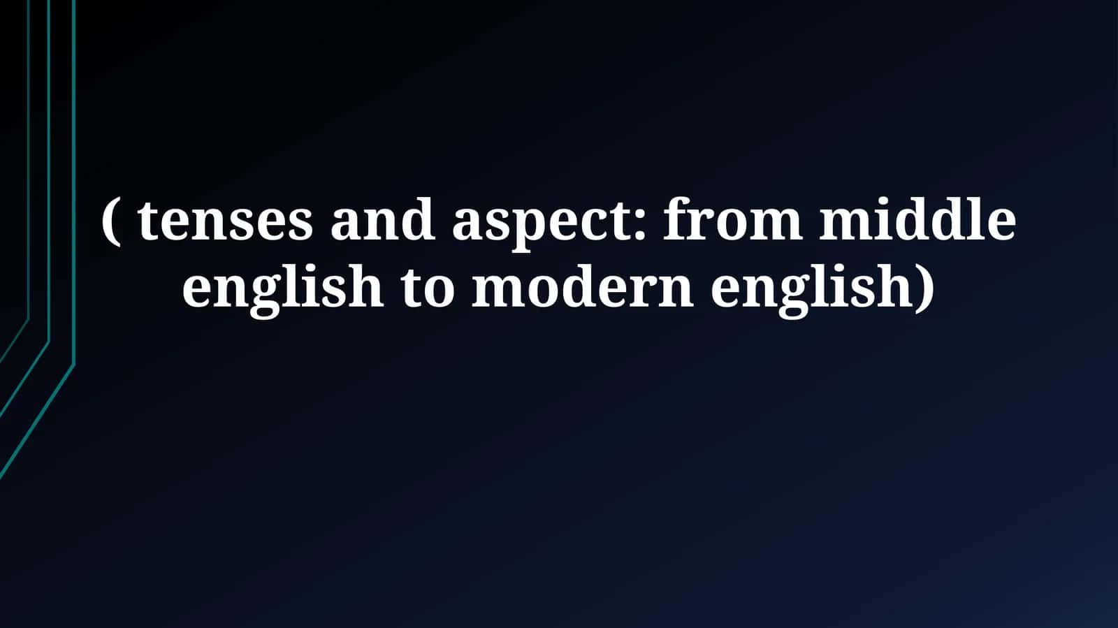 The Great Vowel Shift and its Impact 1