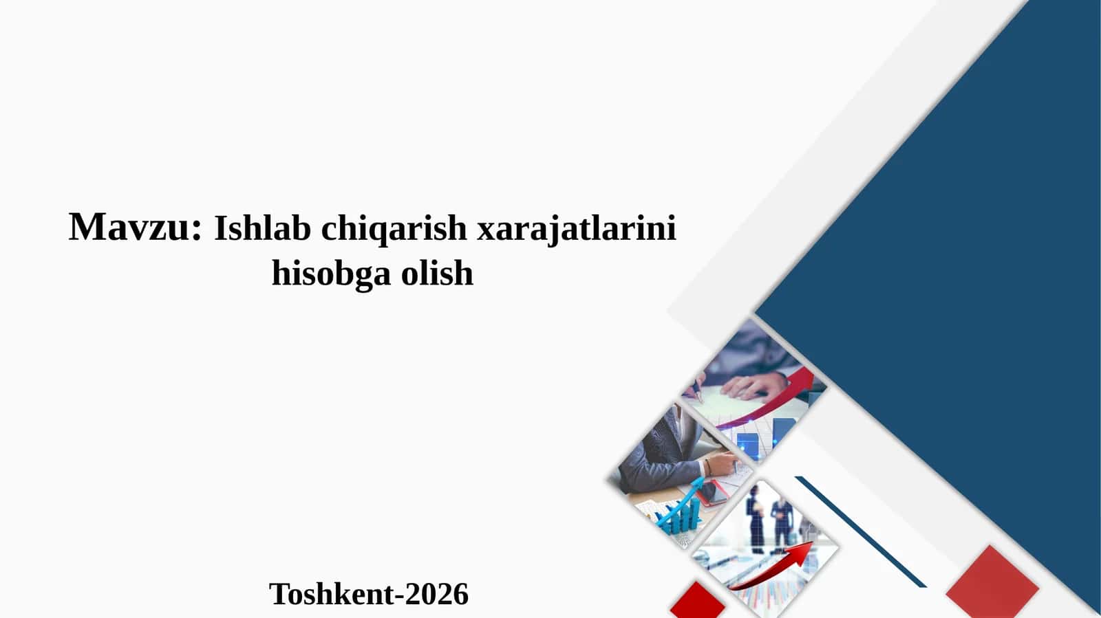 Ishlab chiqarish xarajatlari hisobi 1