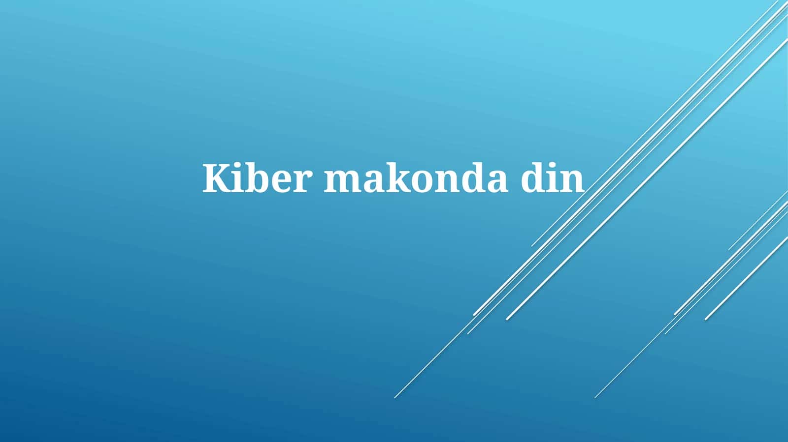 Kibermakondadin 1