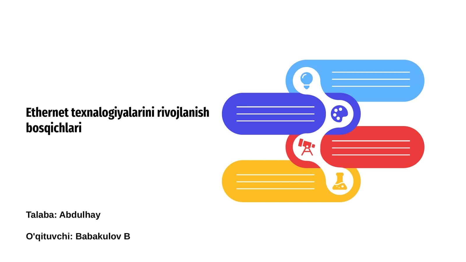 Ethernet texnologiyalarini rivojlanish bosqichlari 1