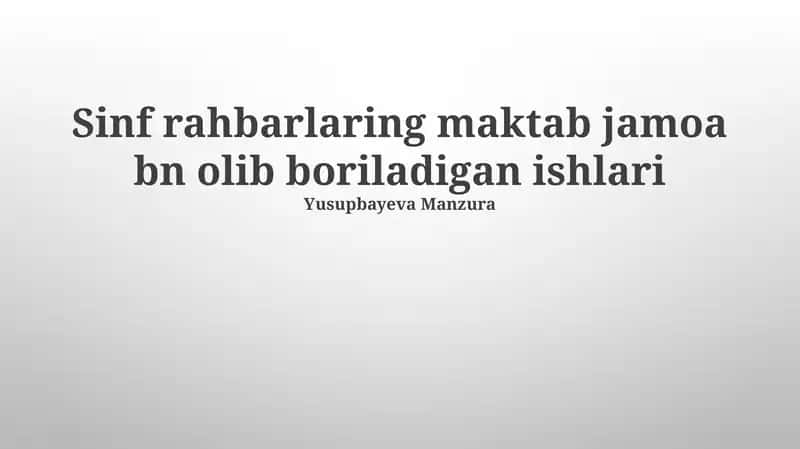 Maktab Ota-onalar bilan Muloqot 1
