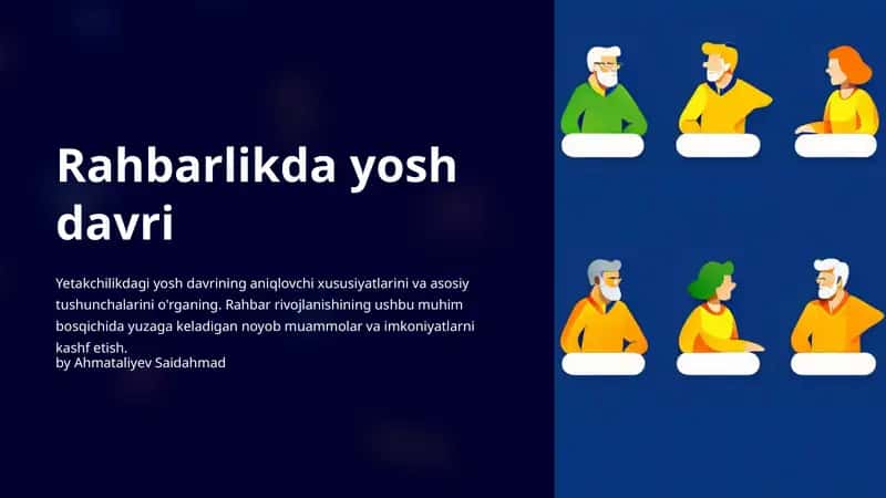 Rahbarlikda yosh davri 1