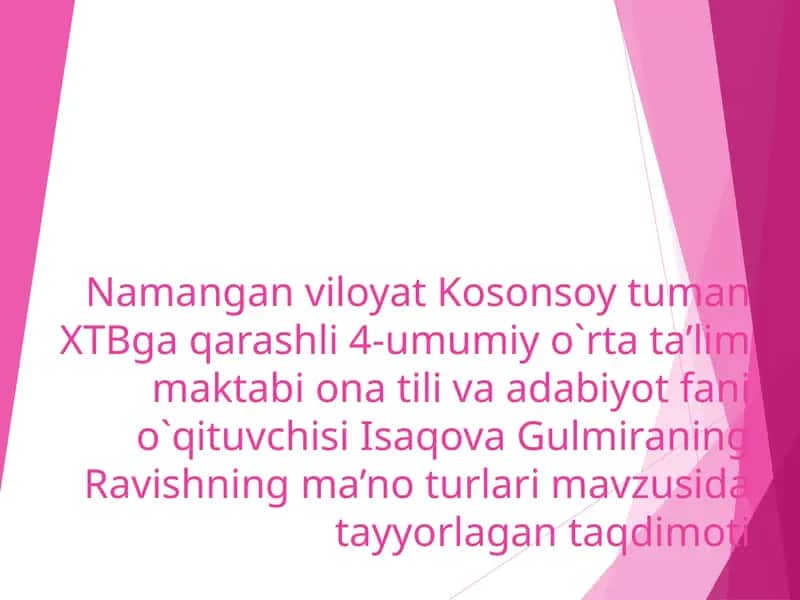 Ravishning ma’no turlari 1