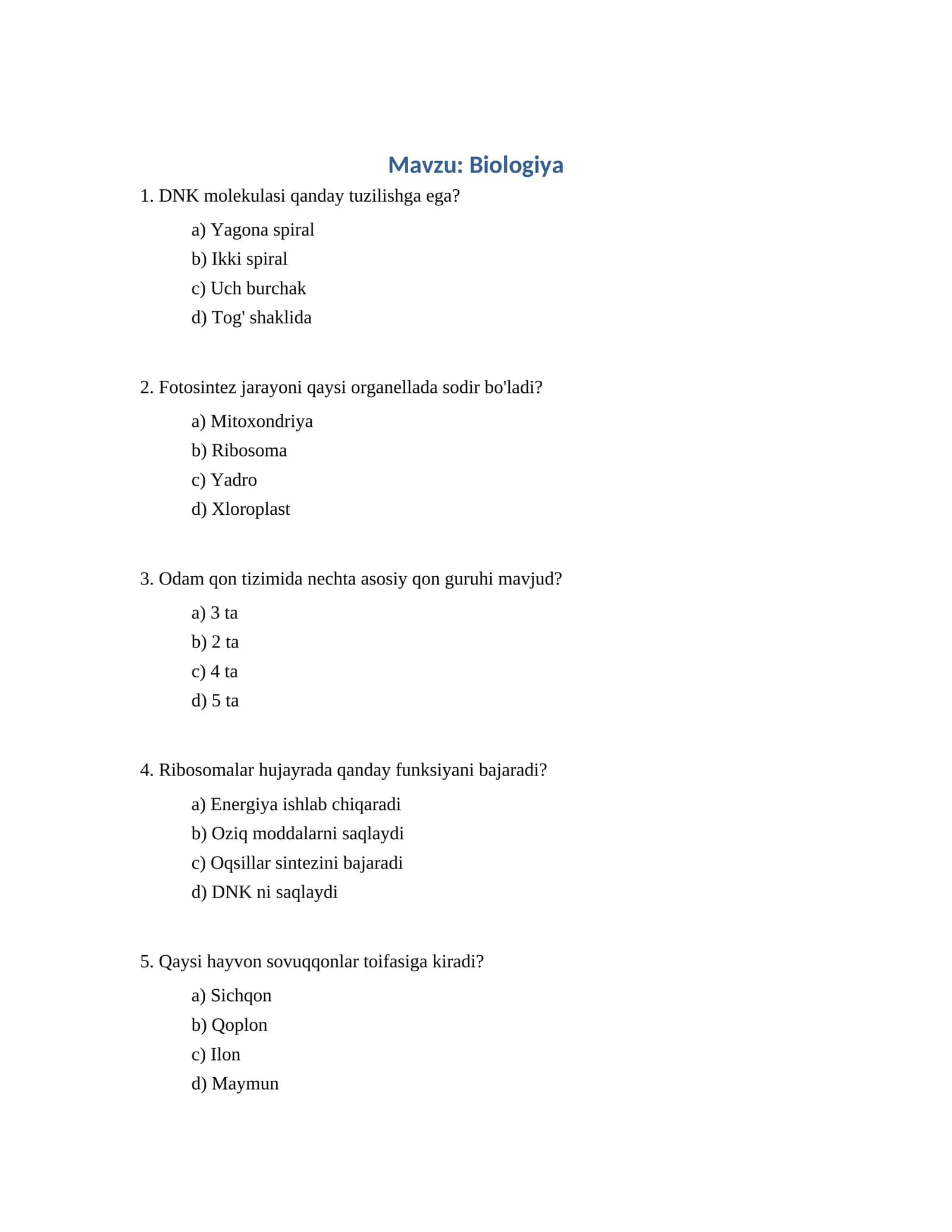 Biologiya 1