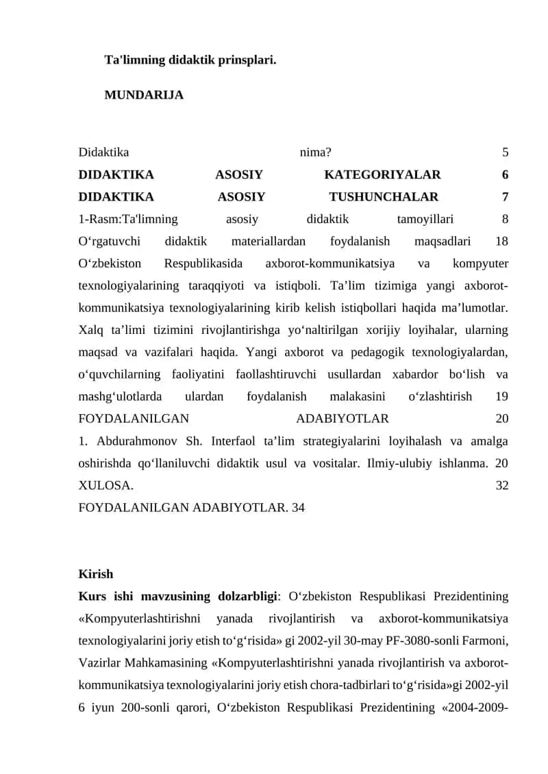 Ta'limning didaktik prinsiplari 1