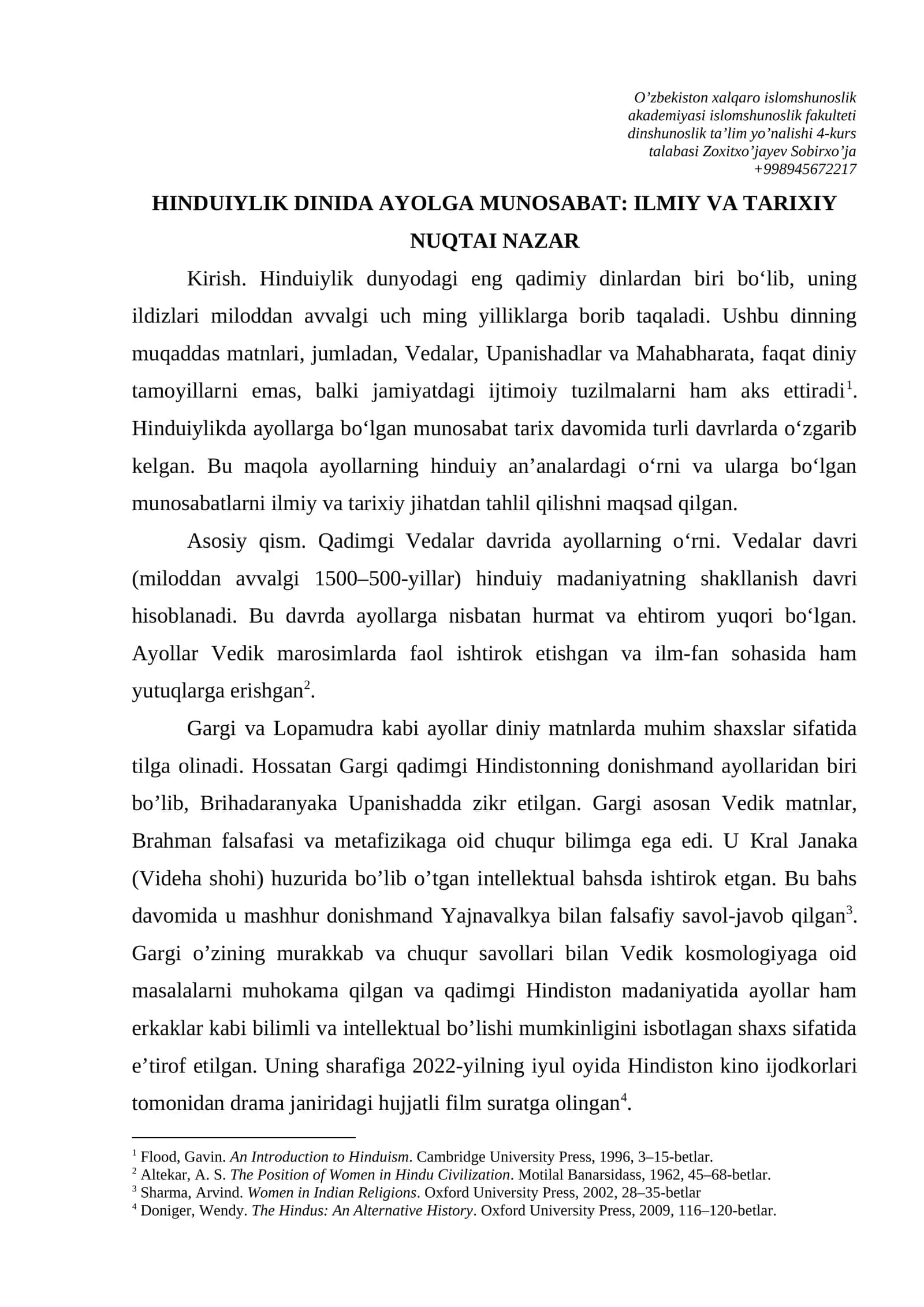 HINDUIYLIK DINIDA AYOLGA MUNOSABAT 1