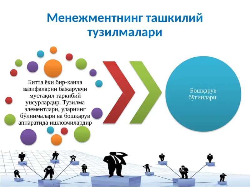 Менежментнинг ташкилий тузилмалари 1