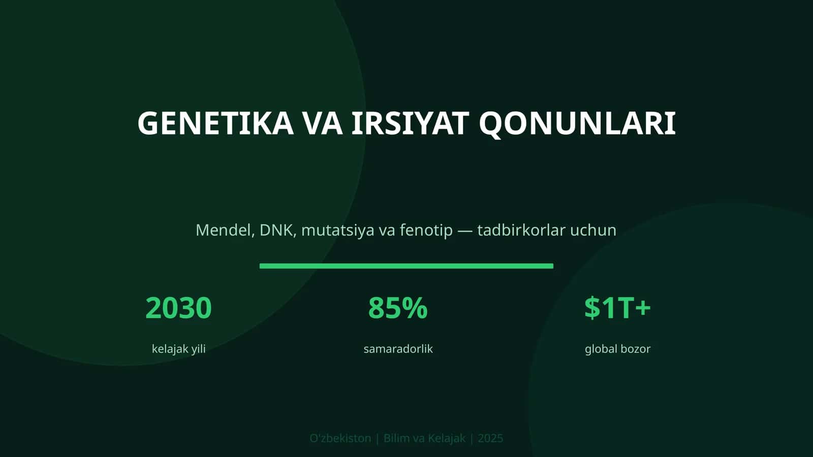 GENETIKA VA IRSIYAT QONUNLARI 1