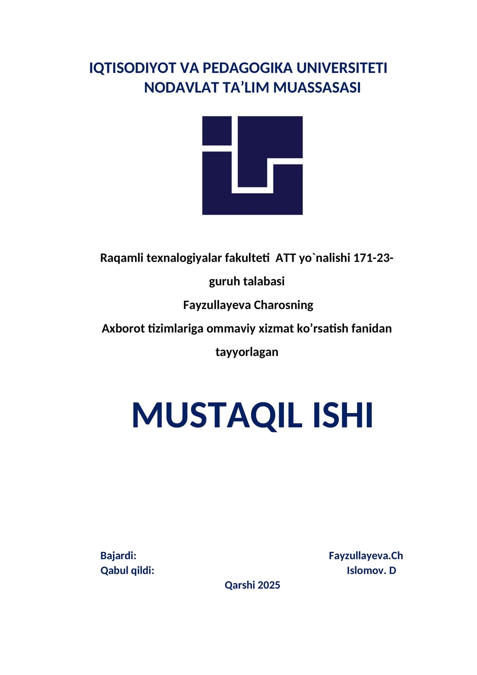 Poisson jarayonining nazariy asoslari 1