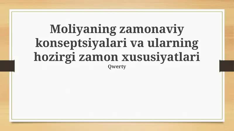 Moliyaviy savodxonlik va ta’lim 1