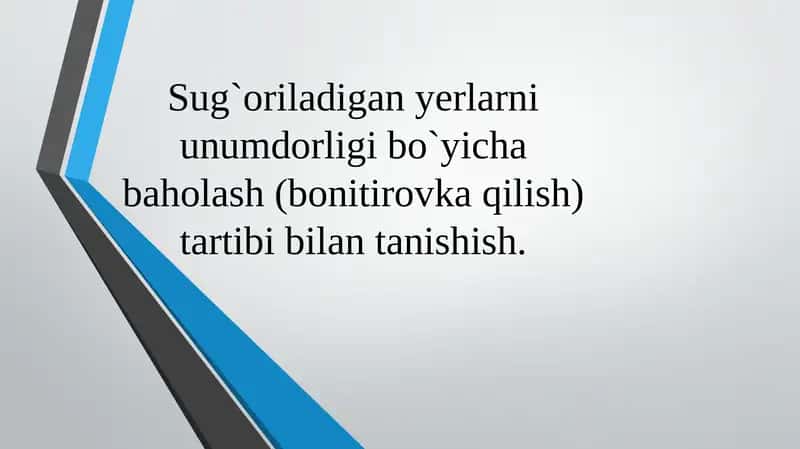 Tuproq Bonitirovkasi 1