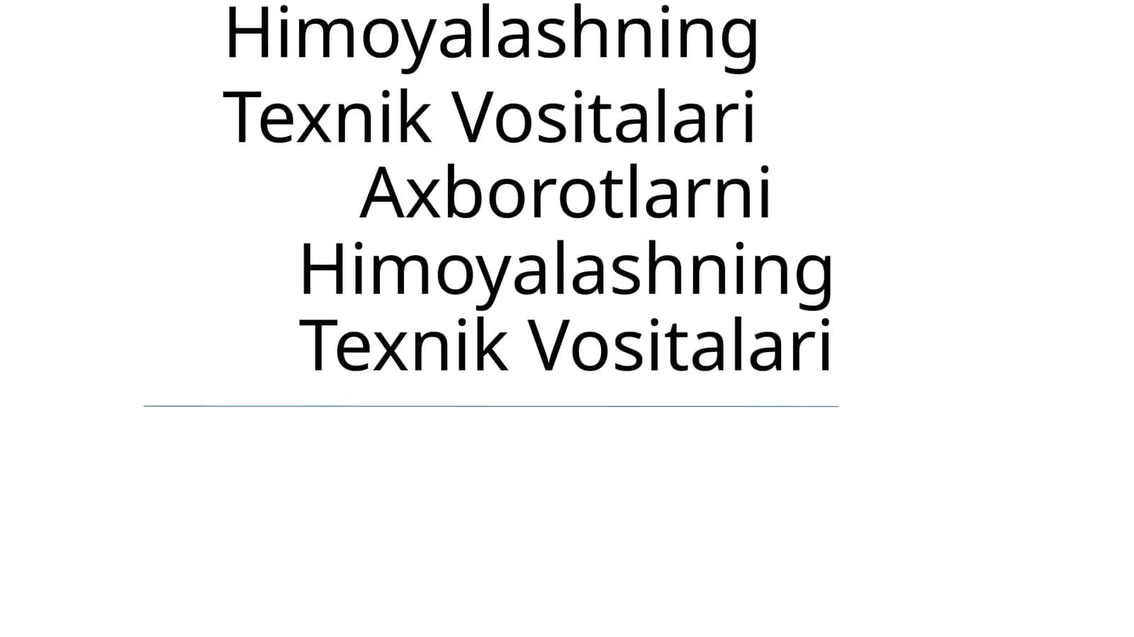 Axborotlarni Himoyalashning Texnik Vositalari 1