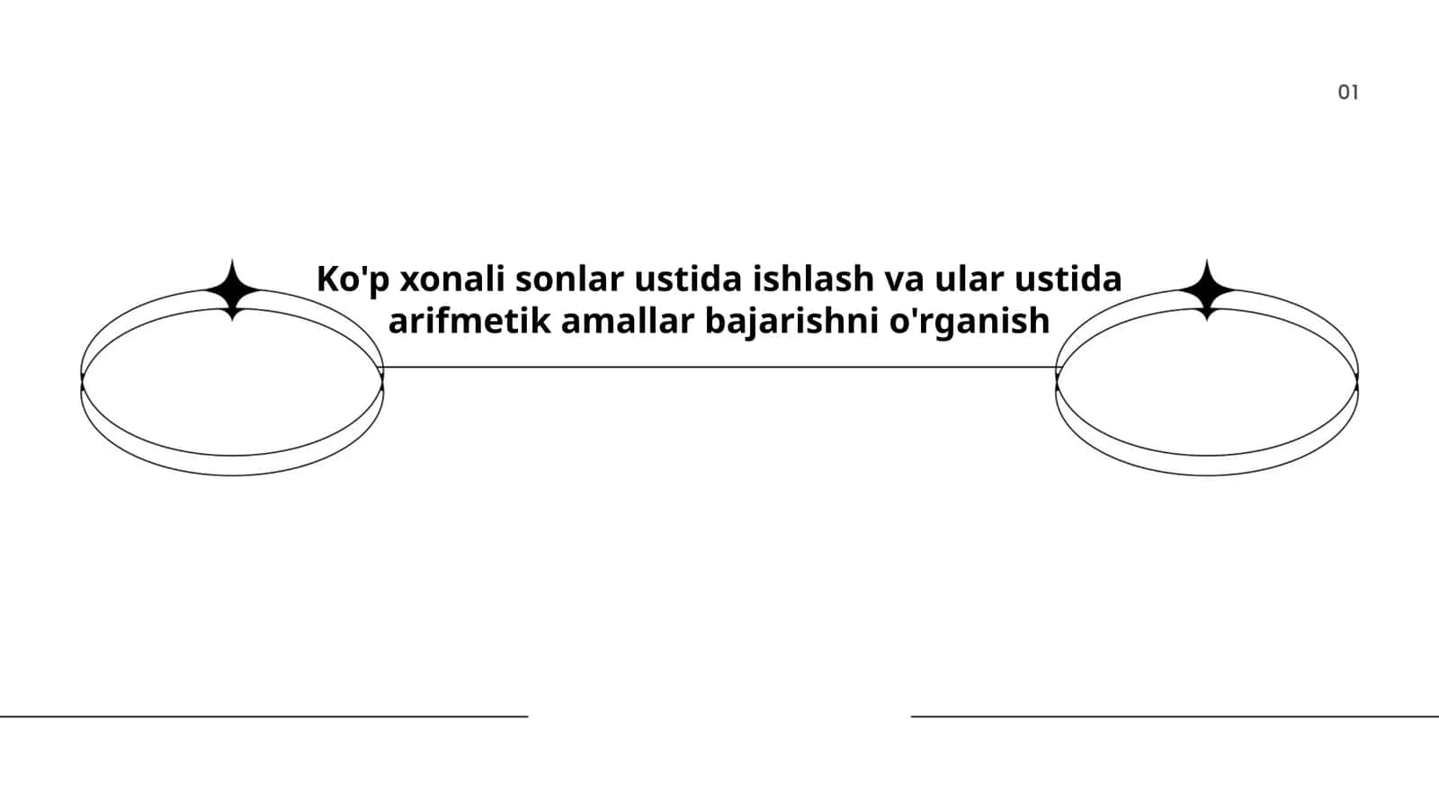 Ko'p xonali sonlar ustida ishlash va ular ustida arifmetik amallar bajarishni o'rganish 1