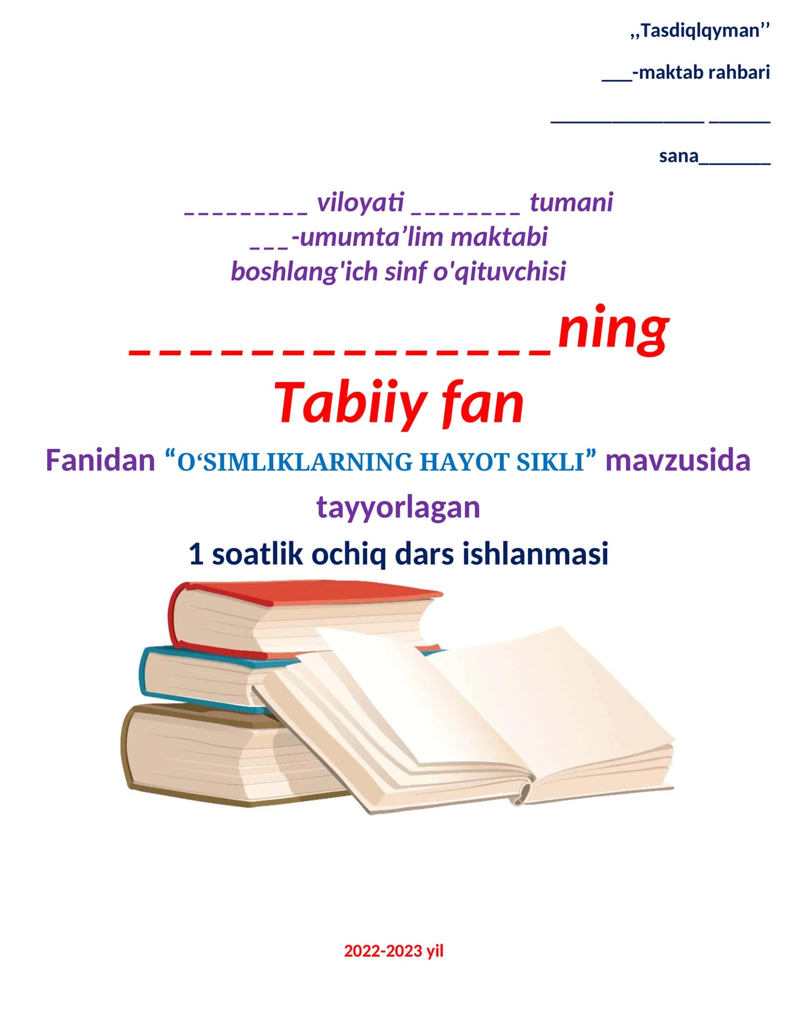 3-sinf Tabiiy fan O'simliklarning hayot sikli dars ishlanma 1