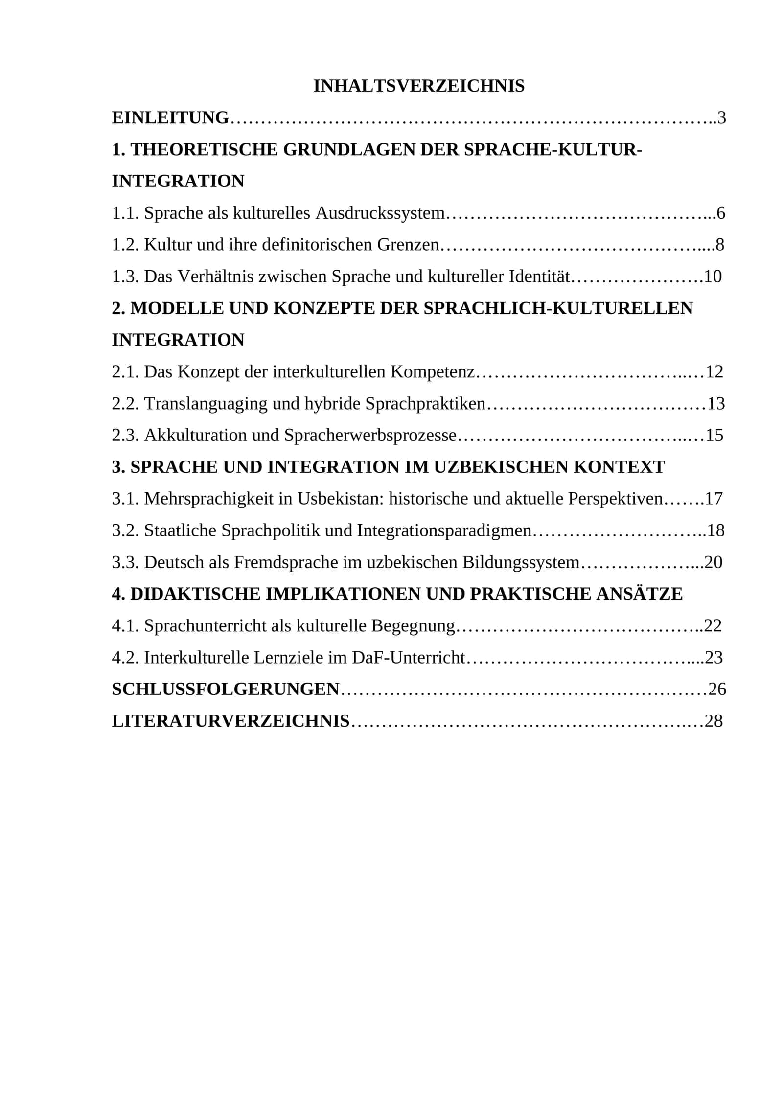 Sprache und Kultur – theoretische Aspekte der Integration 1