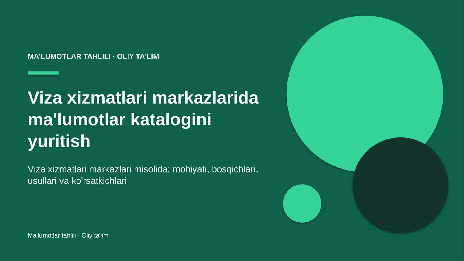 viza xizmatlari markazlarida ma'lumotlar katalogini yuritish 6921 1