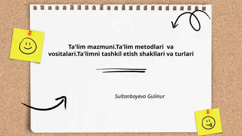 Ta'lim metodlari va vositalari 1
