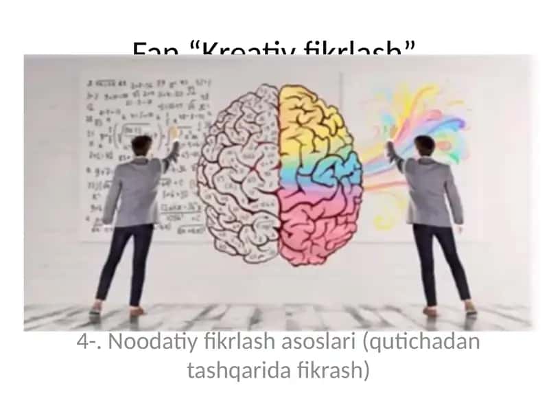 Fan “Kreativ fikrlash” 1