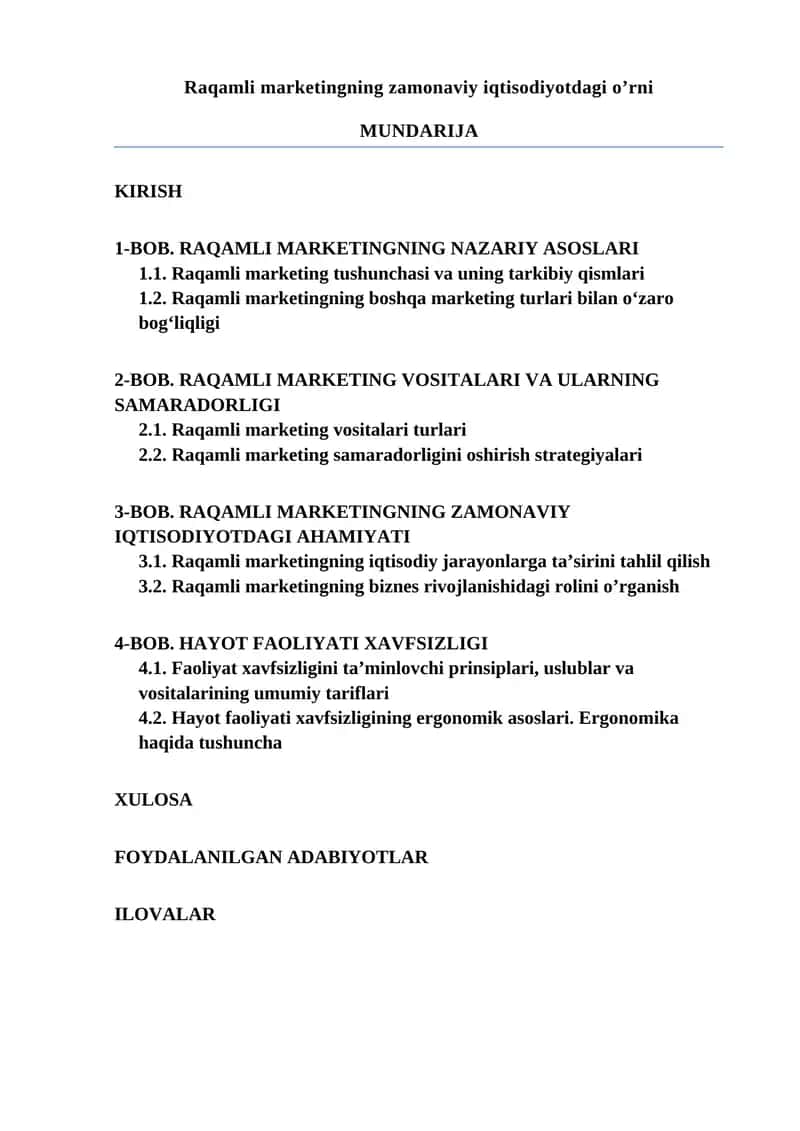 Raqamli marketingning zamonaviy iqtisodiyotdagi o’rni 1