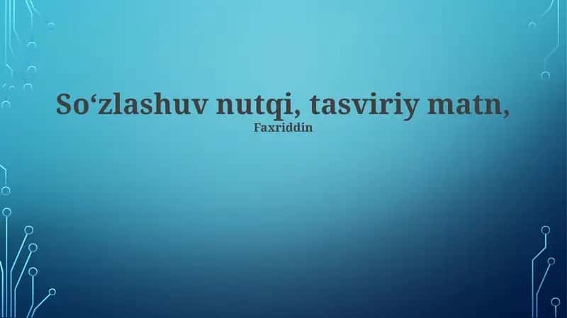 Tasviriy Matn Uslublari 1