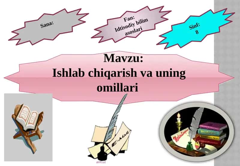 Ishlab chiqarish va uning omillari 1