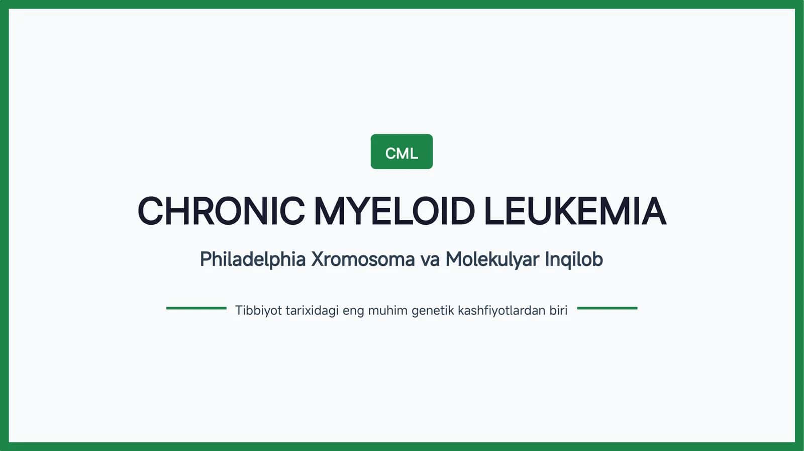 surunkali myeloid va leykoid leukemia 1