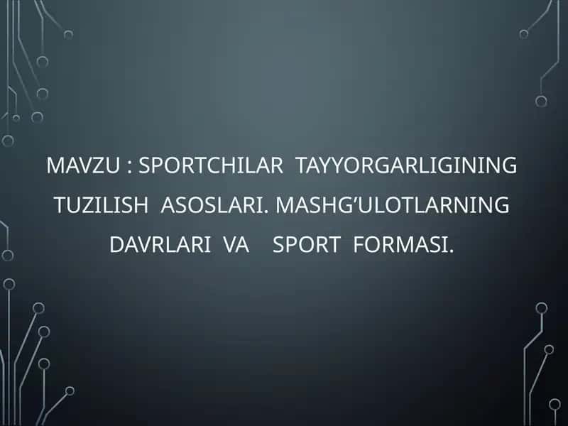 Quldorlik jamiyatida sport 1